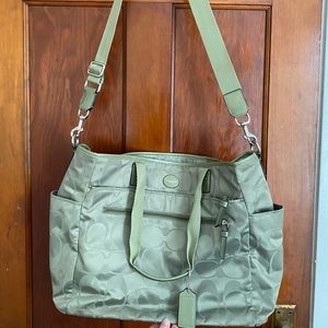 Perfect condition Green Coach Laptop Bag